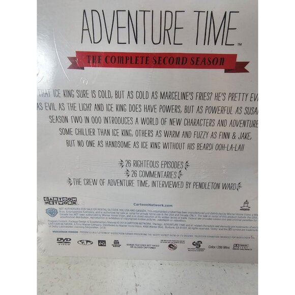 Adventure Time: The Complete Second TV Season 2 Two DVD 2-Disc Set NEW Sealed - Picture 4 of 5